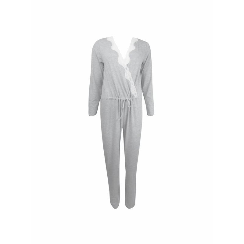 Antigel By Lise Charmel - Simply Perfect Jumpsuit With Lace Chin Gris