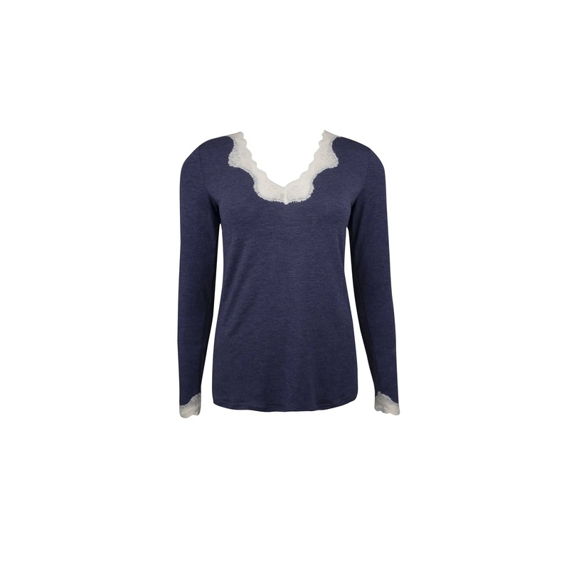 Antigel By Lise Charmel - Simply Perfect Long-Sleeved Top Bleu Chin Nacre