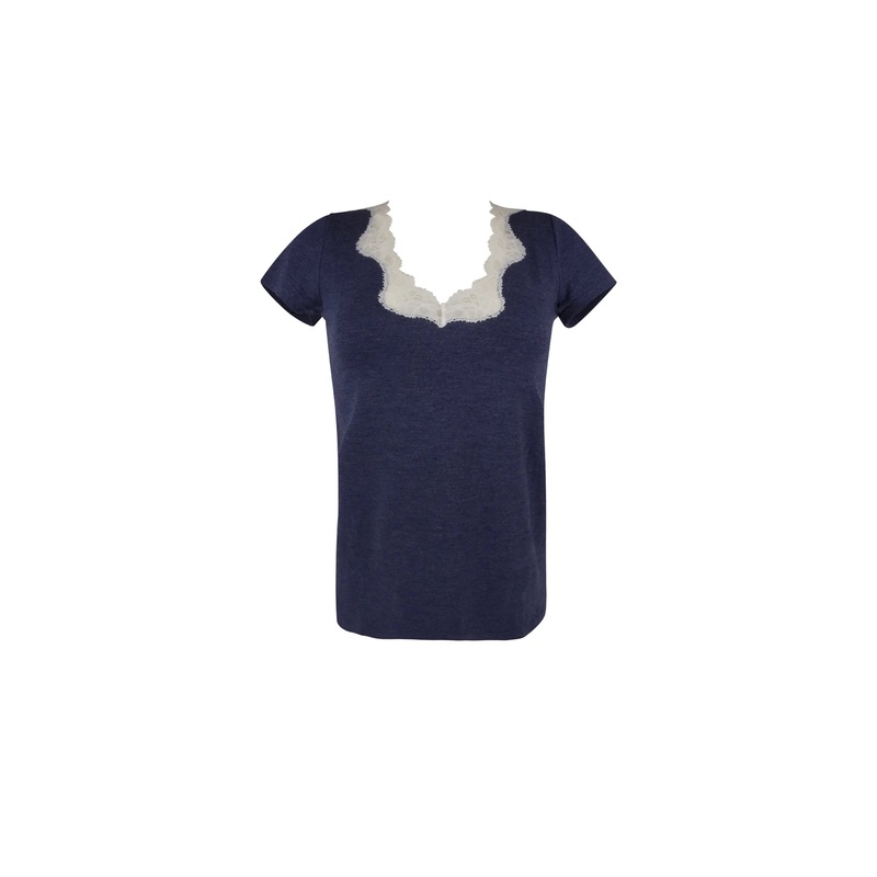 Antigel By Lise Charmel - Simply Perfect Short-Sleeved Top Bleu Chin Nacre
