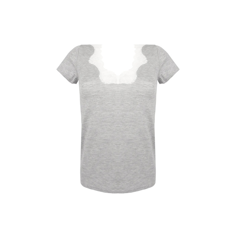 Antigel By Lise Charmel - Simply Perfect Short-Sleeved Top Chin Gris