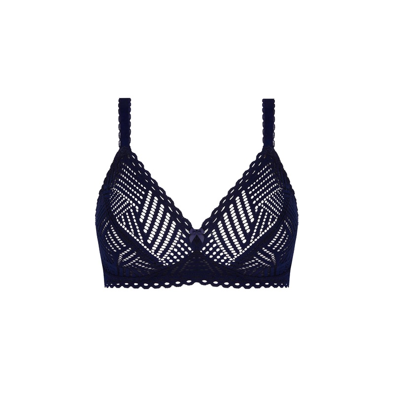 Antigel By Lise Charmel - Tressage Graphic Non-Wired Triangle Support Bra Tressage Marine