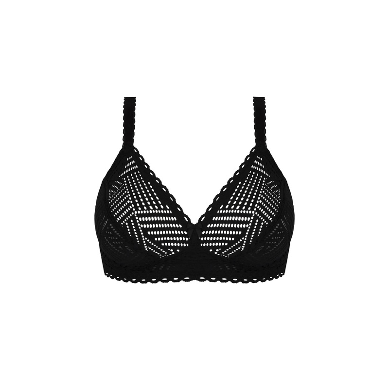Antigel By Lise Charmel - Tressage Graphic Non-Wired Triangle Support Bra Tressage Noir