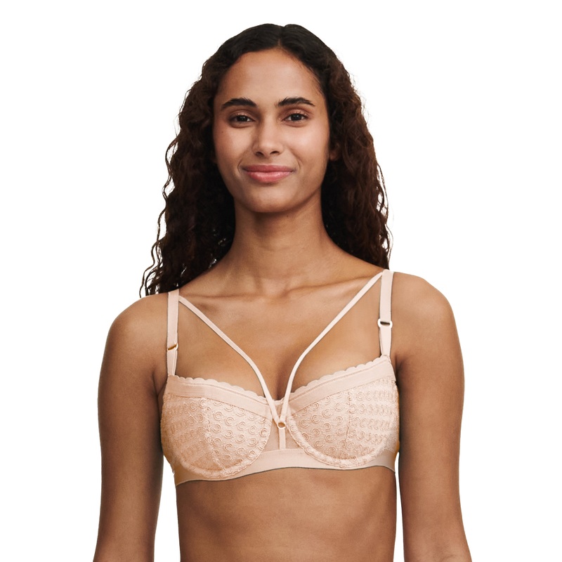 Chantelle - Monogram Half-Cup Balcony Bra Golden Beige