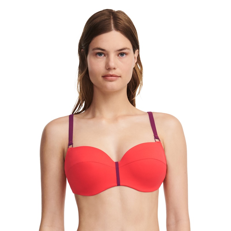 Chantelle Swimwear - Authentic Half-Cup Memory Bikini Rouge / Orange