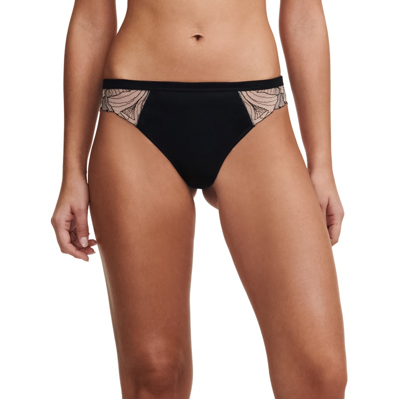 Chantelle - Tattoo Love Revealing Brief Black / Golden Beige