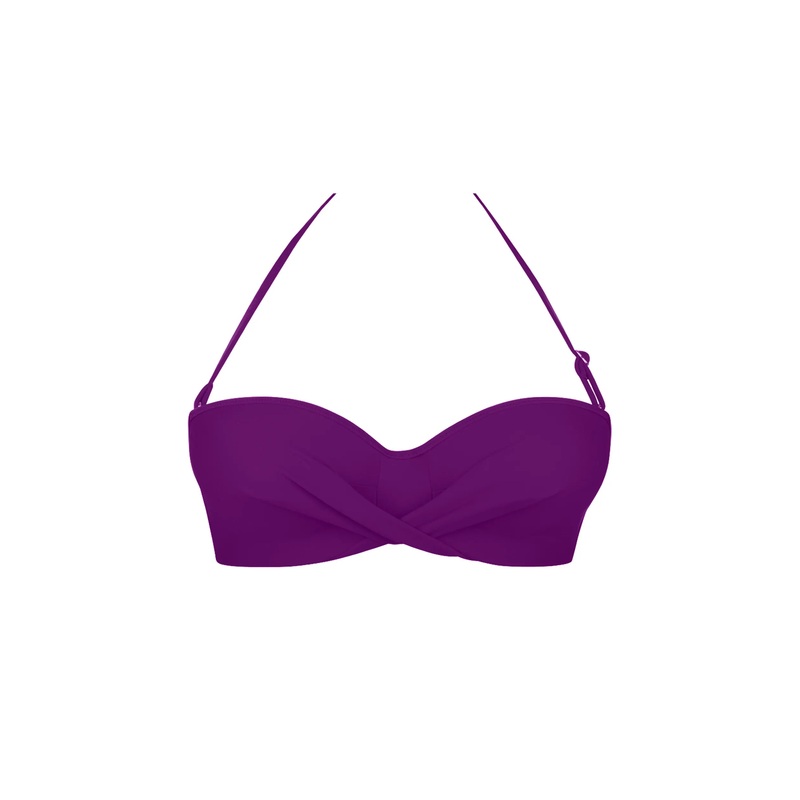 Antigel Swimwear By Lise Charmel - La Chiquissima Padded Strapless Bandeau Bikini Mer Amethyste