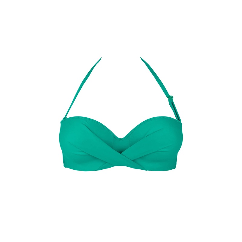 Antigel Swimwear By Lise Charmel - La Chiquissima Padded Strapless Bandeau Bikini Mer Emeraude