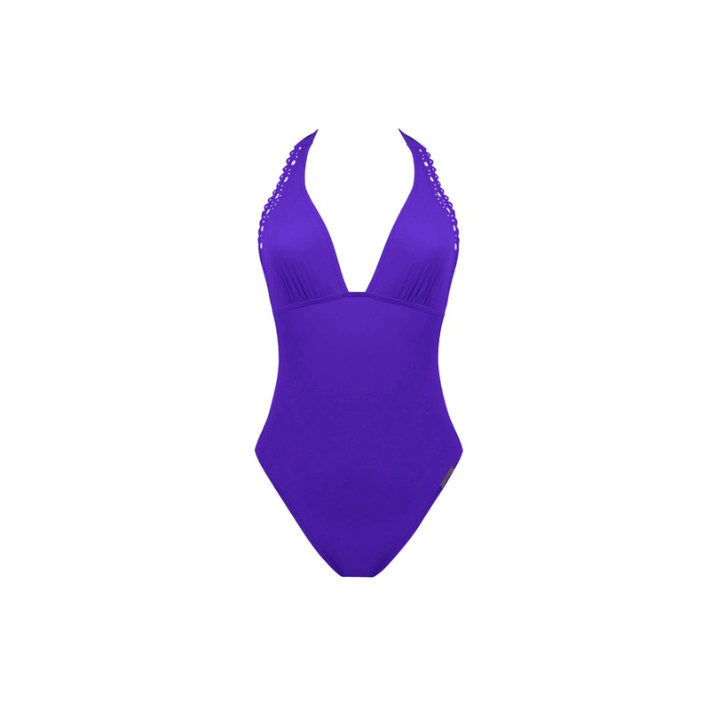 Lise Charmel Swimwear - Ajourage Couture Plunging Back Swimsuit Iris Couture