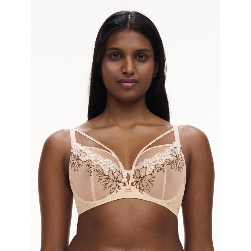 Chantelle - Spice Very Covering Underwired Bra Clay Nude / Black
