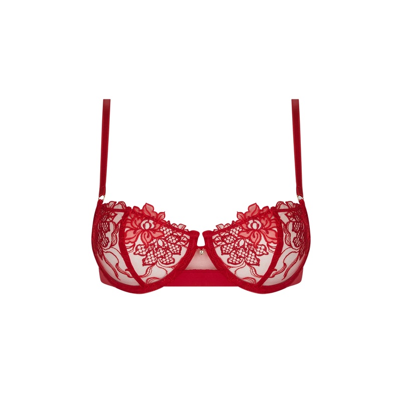 Lise Charmel - Adorable En Sexy Vertical Seam Half Cup Bra Rouge Effusion