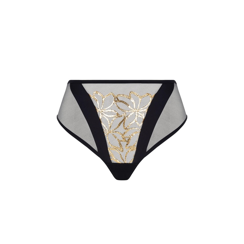 Lise Charmel - Eclats D'or High Waist Brief Noir Or