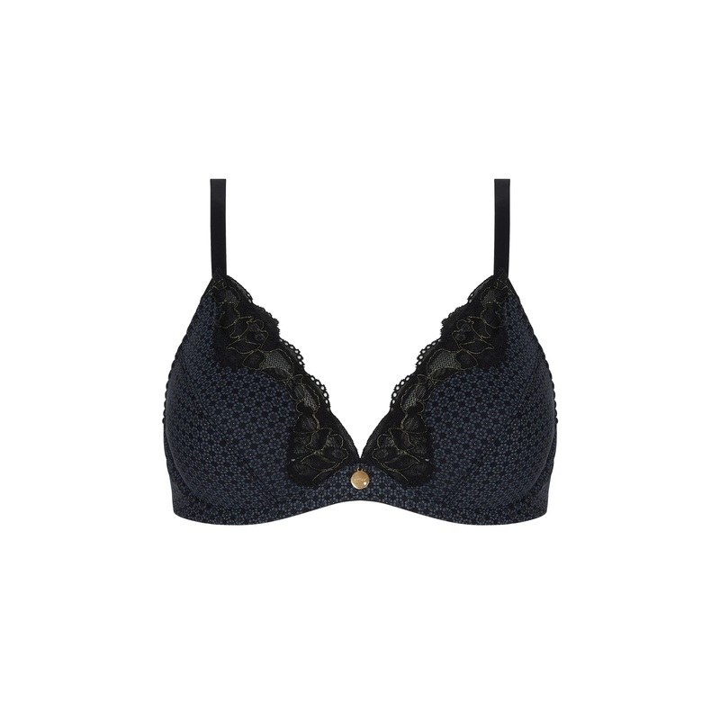 Antigel By Lise Charmel - Daily Paillette Plunging Full Cup Bra Noir Pailette