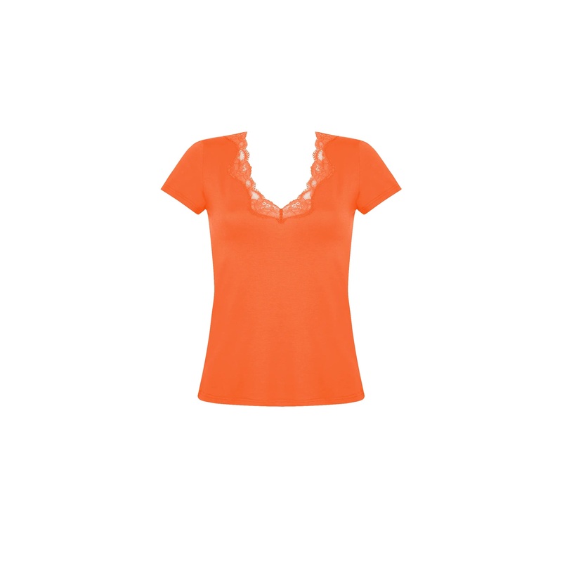 Antigel By Lise Charmel - Simply Perfect Short Sleeved Top Orange Safrane