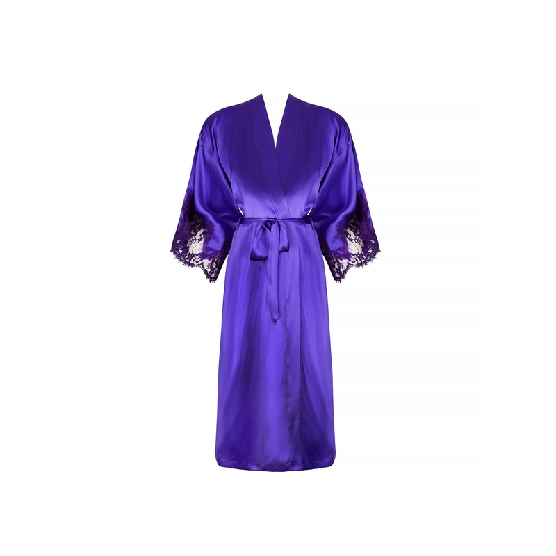 Lise Charmel - Splendeur Soie Mid-Length Negligee Gown Ocean Bleu