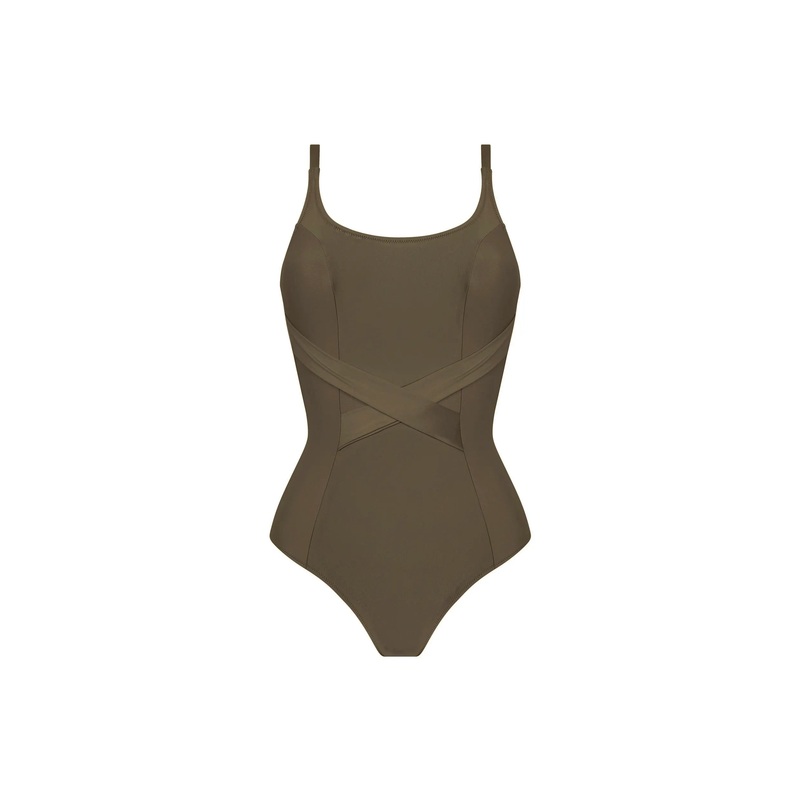 Antigel Swimwear By Lise Charmel - La Chiquissima Full Cup Underwired Swimsuit Kaki Chic