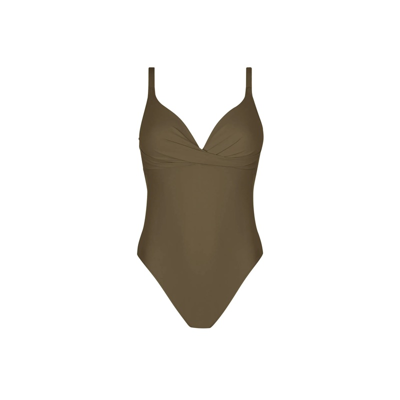 Antigel Swimwear By Lise Charmel - La Chiquissima Wireless Padded Swimsuit Kaki Chic