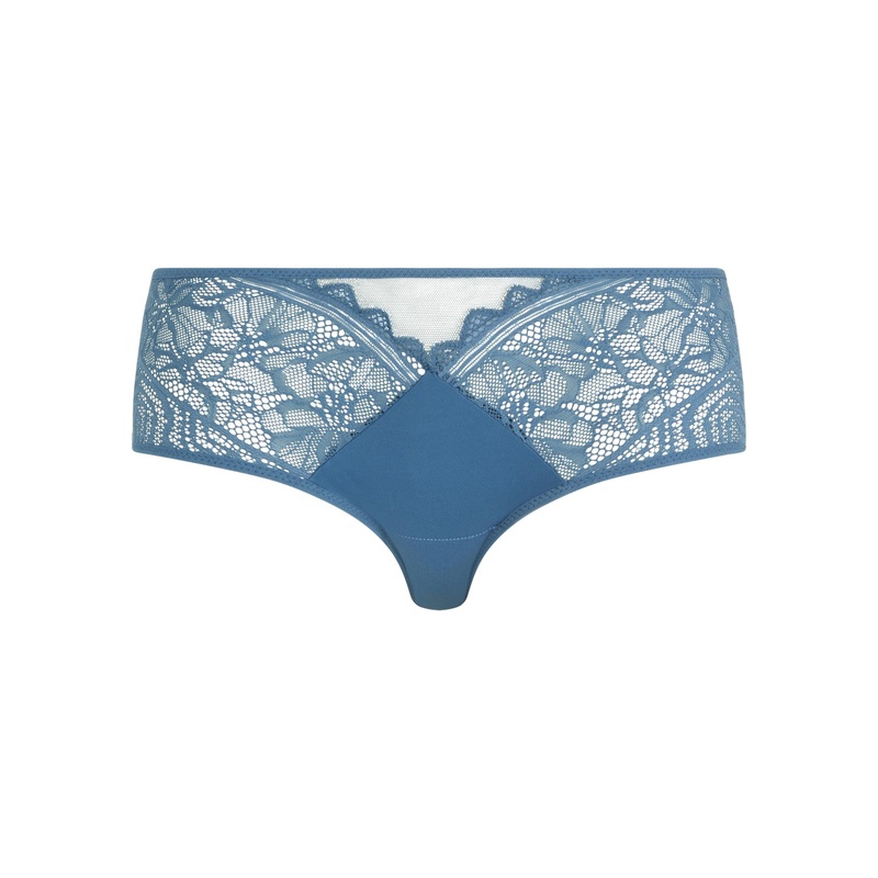 Chantelle Easyfeel - Floral Touch Covering Shorty Jeans Blue
