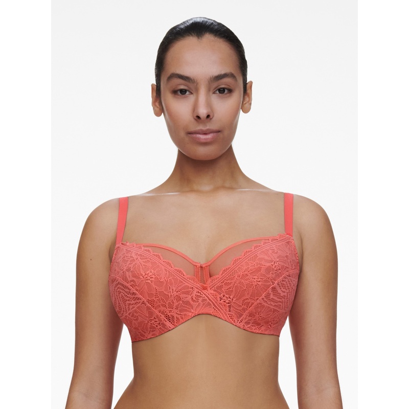 Chantelle - Floral Touch Very Covering Underwired Bra Coral