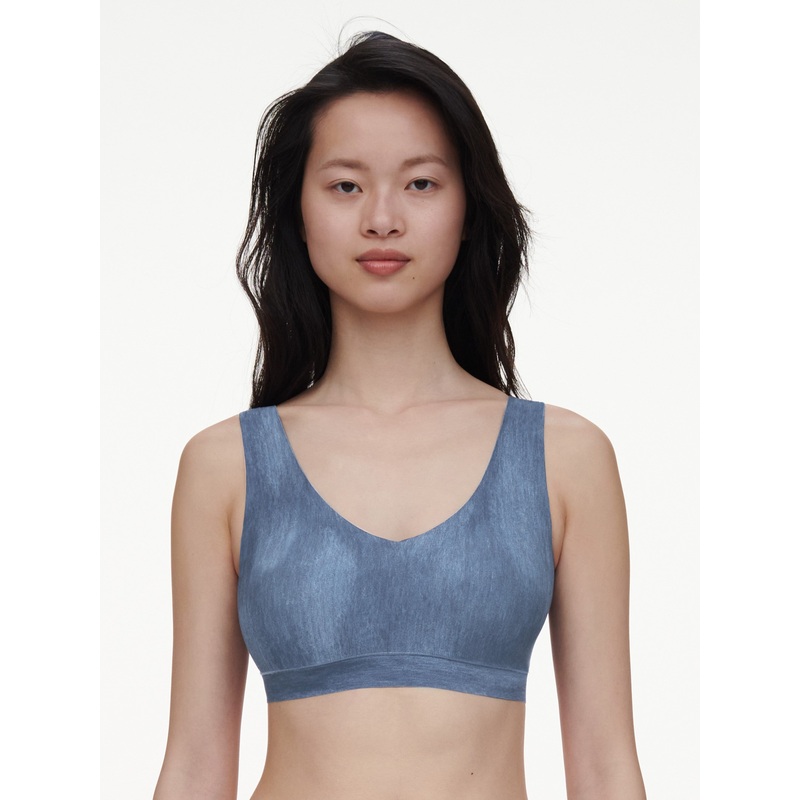 Chantelle - Softstretch Padded Top Blue Denim Print