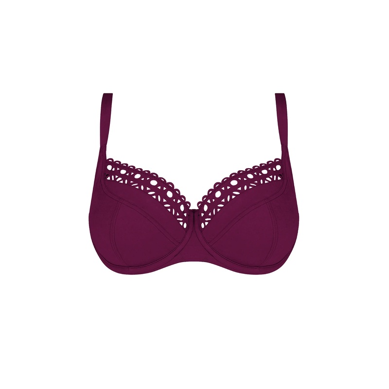 Lise Charmel Swimwear - Ajourage Couture Balconet Top Ajourage Prune