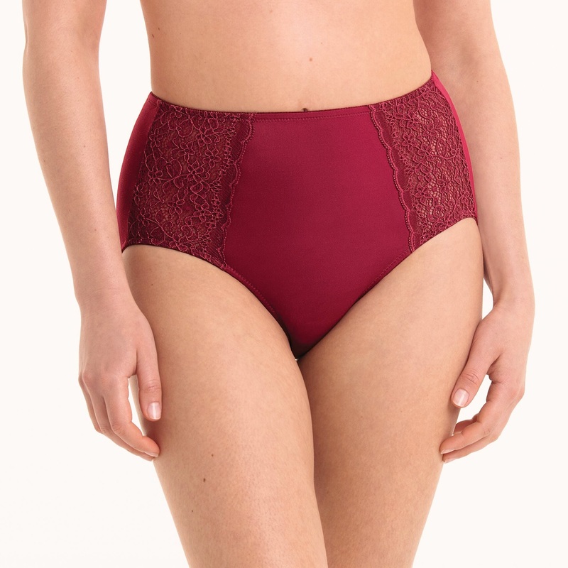 Anita - Havanna High Waist Briefs+ Dark Red