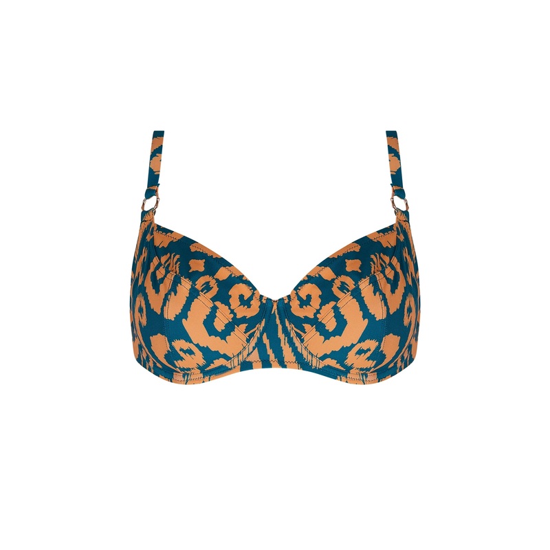 Antigel Swimwear By Lise Charmel - La Balinaise Balconet Top Ikat Vert Orange