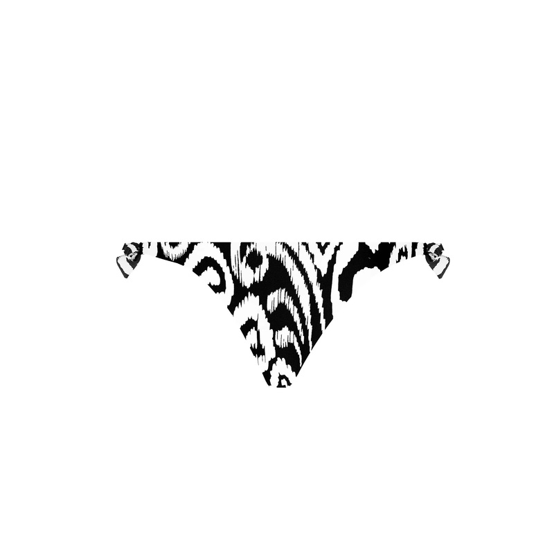 Antigel Swimwear By Lise Charmel - La Balinaise Bikini Brief Narrow Sides Ikat Blanc Noir