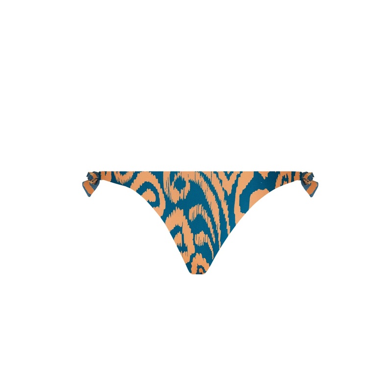 Antigel Swimwear By Lise Charmel - La Balinaise Bikini Brief Narrow Sides Ikat Vert Orange