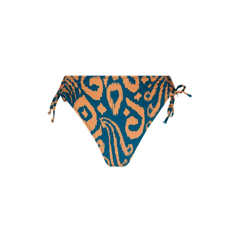 Antigel Swimwear By Lise Charmel - La Balinaise Bikini Classic With Adjustable Ties Ikat Vert Orange