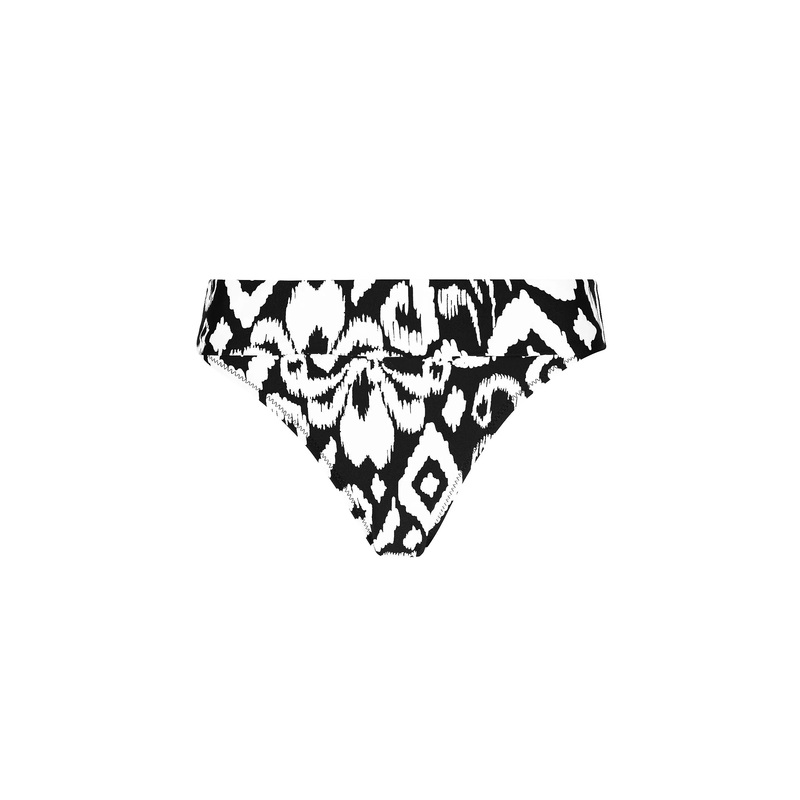 Antigel Swimwear By Lise Charmel - La Balinaise Bikini Wide Side Bottom Ikat Blanc Noir