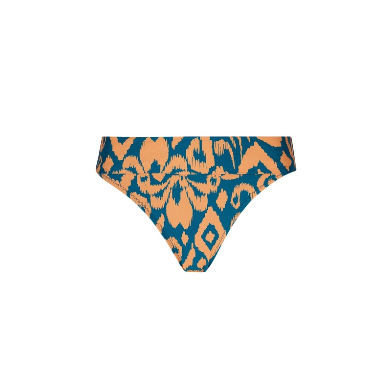 Antigel Swimwear By Lise Charmel - La Balinaise Bikini Wide Side Bottom Ikat Vert Orange