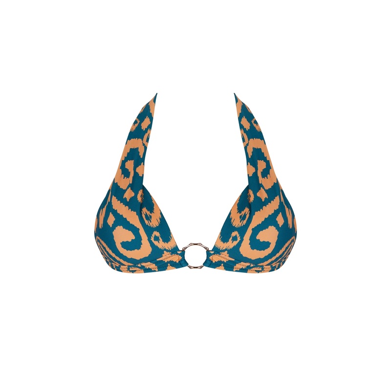 Antigel Swimwear By Lise Charmel - La Balinaise Padded Triangle Bikini Ikat Vert Orange