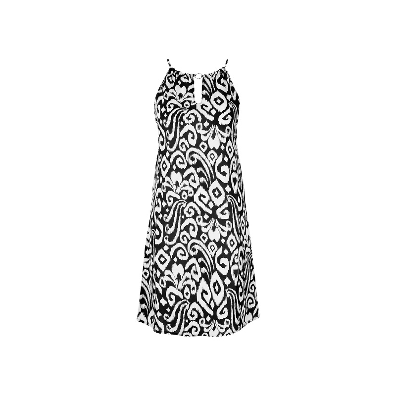 Antigel Swimwear By Lise Charmel - La Balinaise Sleeveless Dress Ikat Blanc Noir