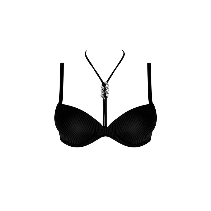 Antigel Swimwear By Lise Charmel - La Stricto Chic Padded Bikini Top Noir