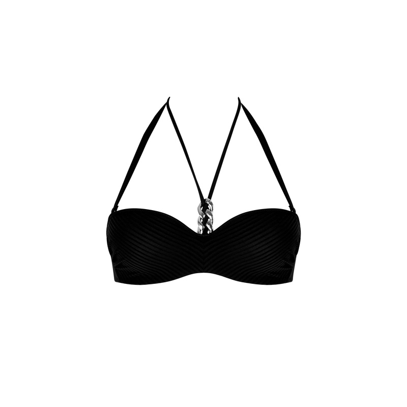 Antigel Swimwear By Lise Charmel - La Stricto Chic Strapless Bandeau Bikini Noir