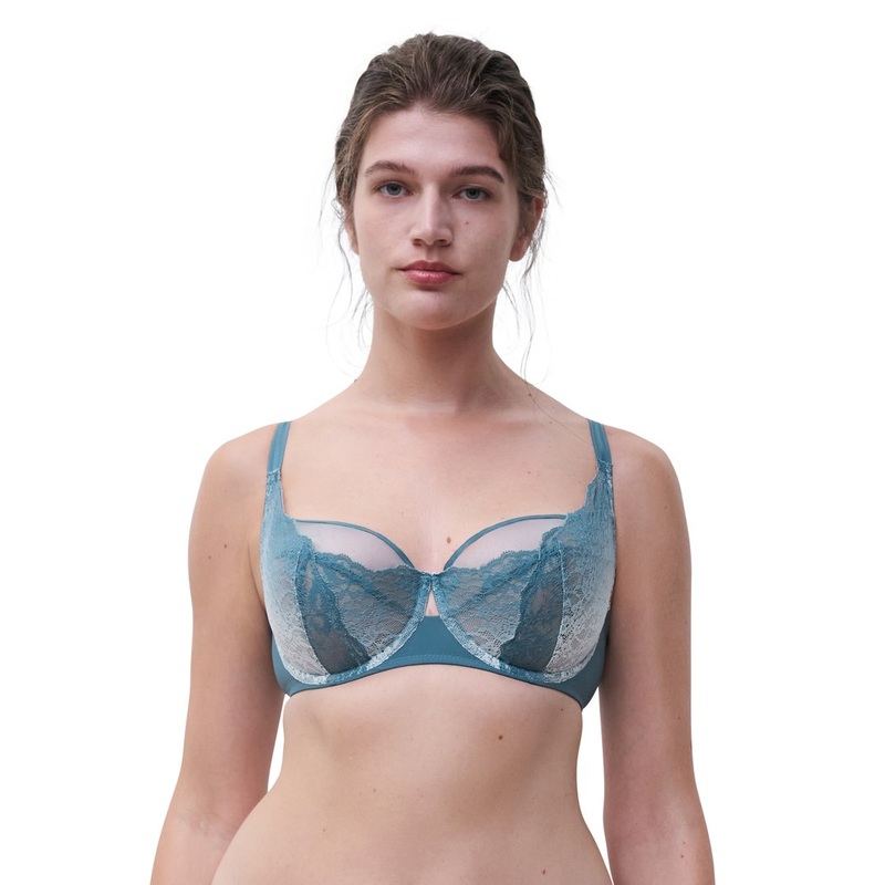 Chantelle - Crush Half-Cup Support Bra Blue Petrol Gradient