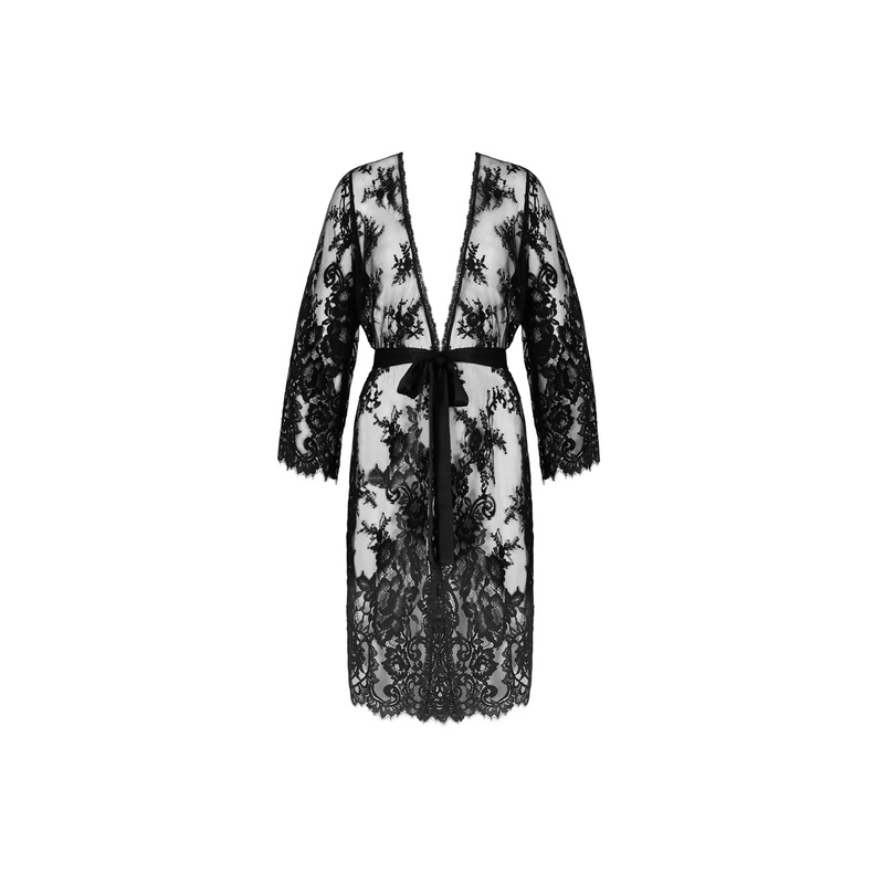Lise Charmel - Desirs De Venise Mid-Length Negligee Gown Noir