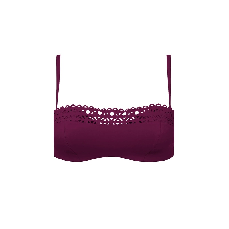 Lise Charmel Swimwear - Ajourage Couture Padded Strapless Bikini Ajourage Prune