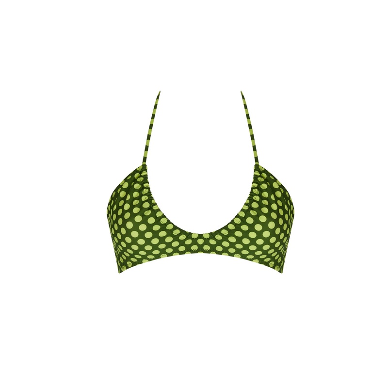 Antigel Swimwear By Lise Charmel - La Petillante Soft Bandeau Bikini Top Bulles Green