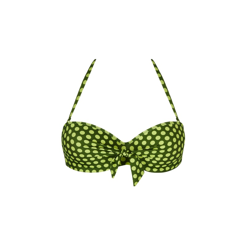 Antigel Swimwear By Lise Charmel - La Petillante Strapless Bandeau Bikini Bulles Green
