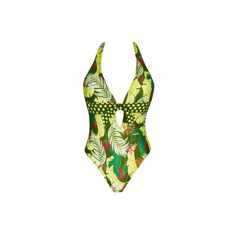Antigel Swimwear By Lise Charmel - La Venus Nature Non-Wired Halter Neck Swimsuit Vert Tropic