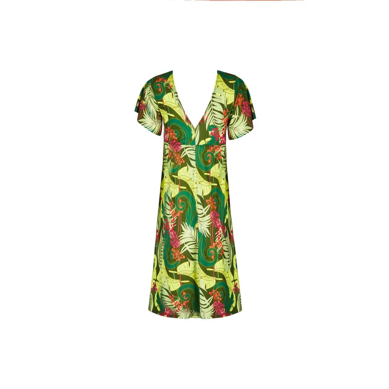 Antigel Swimwear By Lise Charmel - La Venus Nature Short Sleeved Dress Vert Tropic