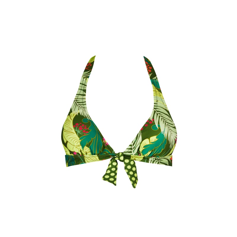 Antigel Swimwear By Lise Charmel - La Venus Nature Soft Padded Triangle Bikini Vert Tropic