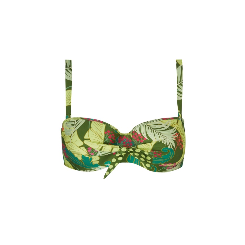 Antigel Swimwear By Lise Charmel - La Venus Nature Strapless Bandeau Bikini Vert Tropic