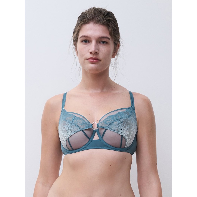 Chantelle - Crush Very Covering Underwired Bra Blue Petrol Gradient