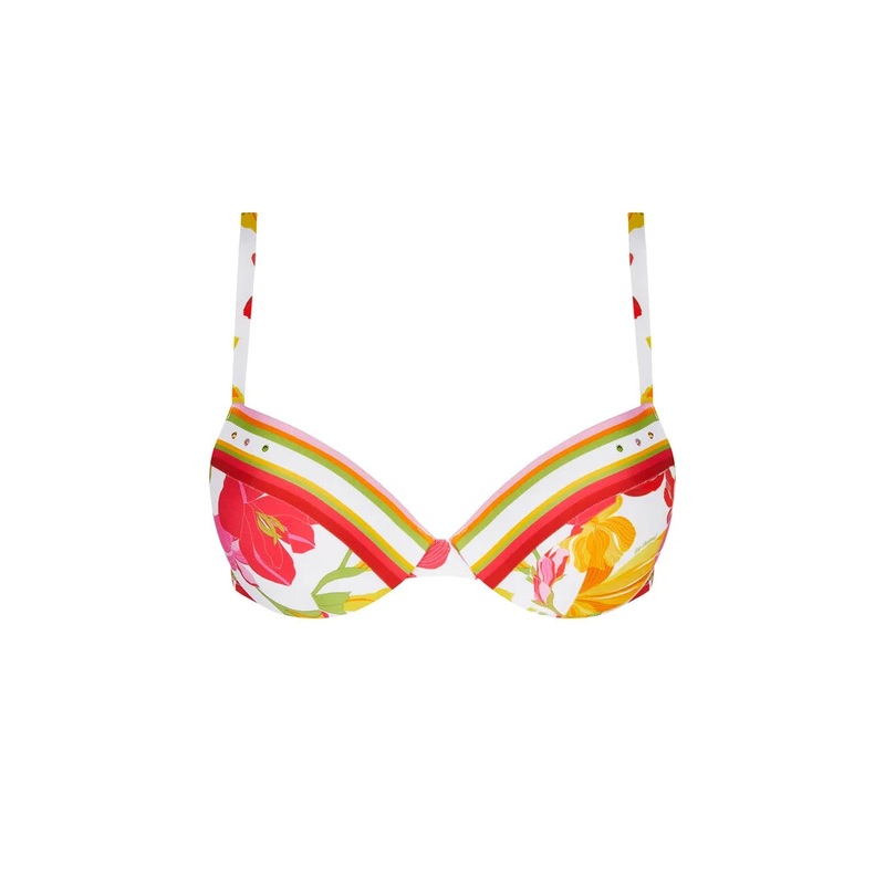 Lise Charmel Swimwear - Envolee Florale Padded Plunge Bikini Top Bouquet Floral