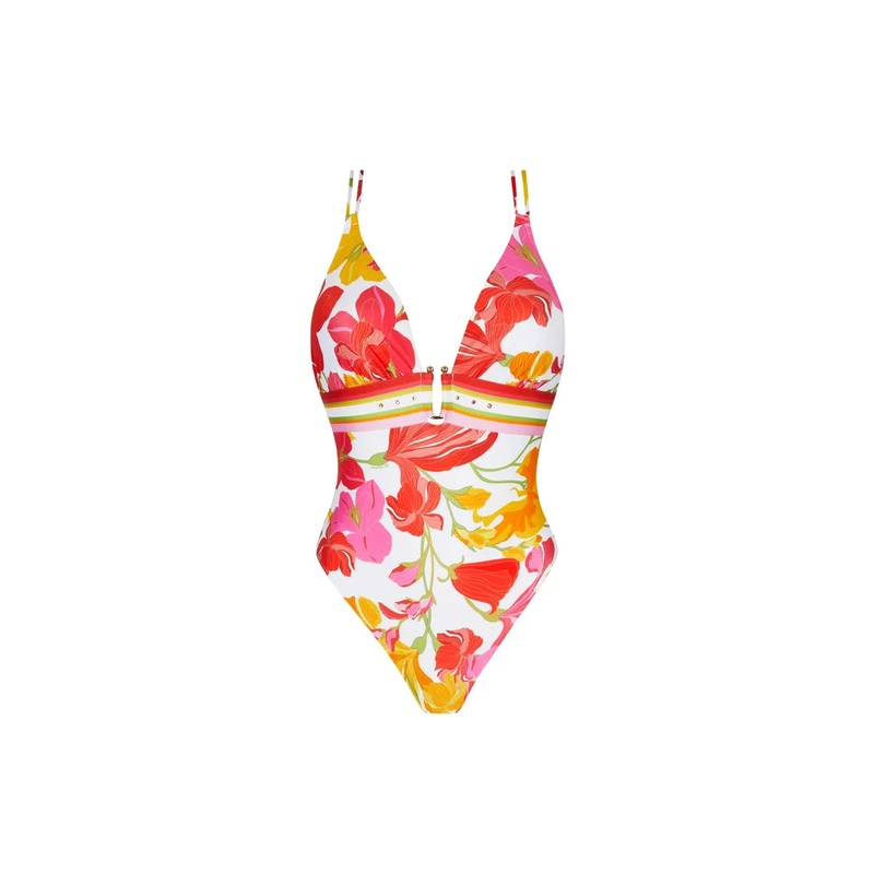 Lise Charmel Swimwear - Envolee Florale Wireless Seduction Halter Swimsuit Bouquet Floral