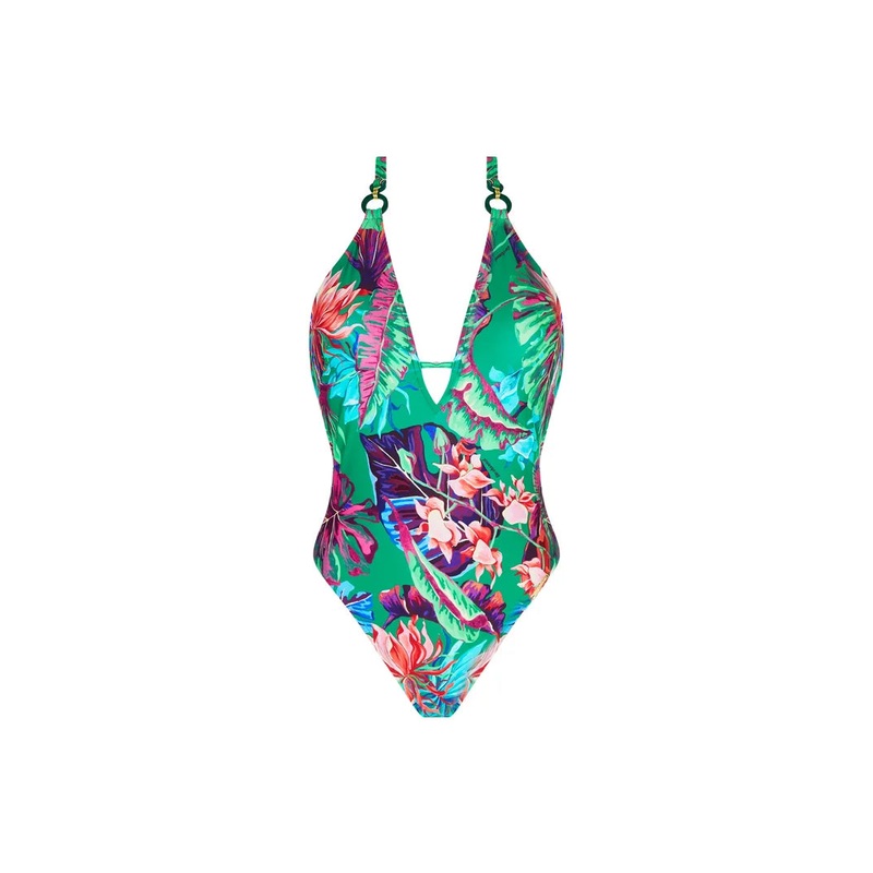 Lise Charmel Swimwear - Paradis Sauvage Unwired Seduction Halter Swimsuit Vert Sauvage