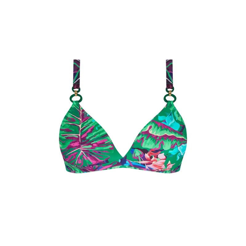 Lise Charmel Swimwear - Paradis Sauvage Wireless Padded Triangle Bra Vert Sauvage