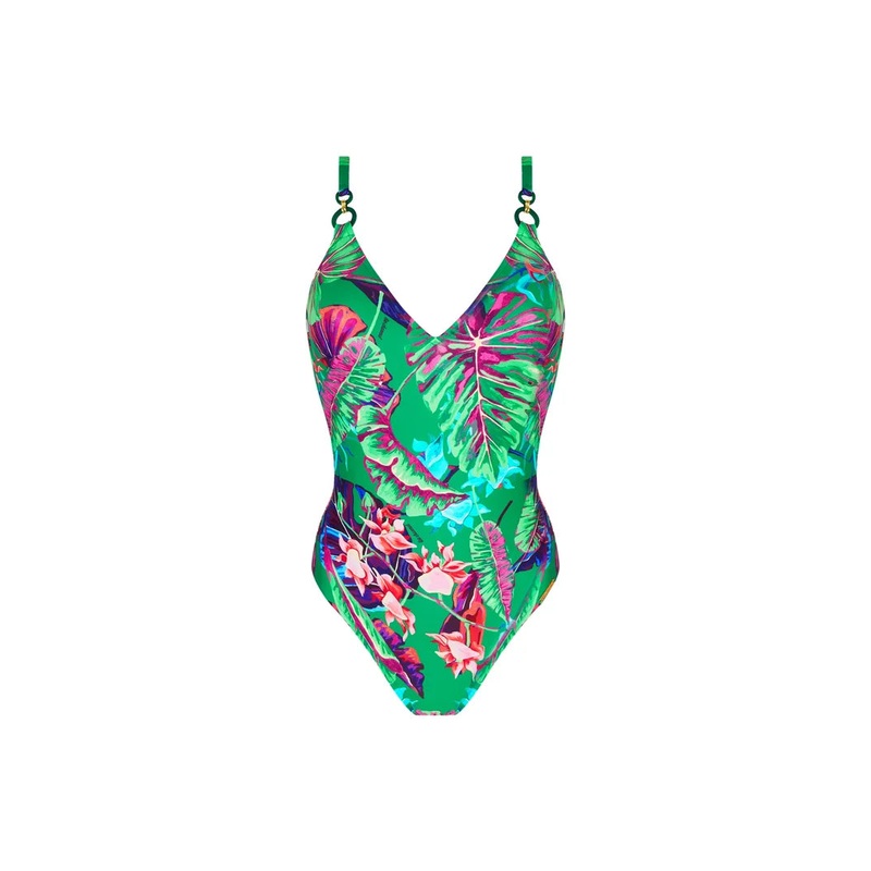 Lise Charmel Swimwear - Paradis Sauvage Wireless Swimsuit Vert Sauvage